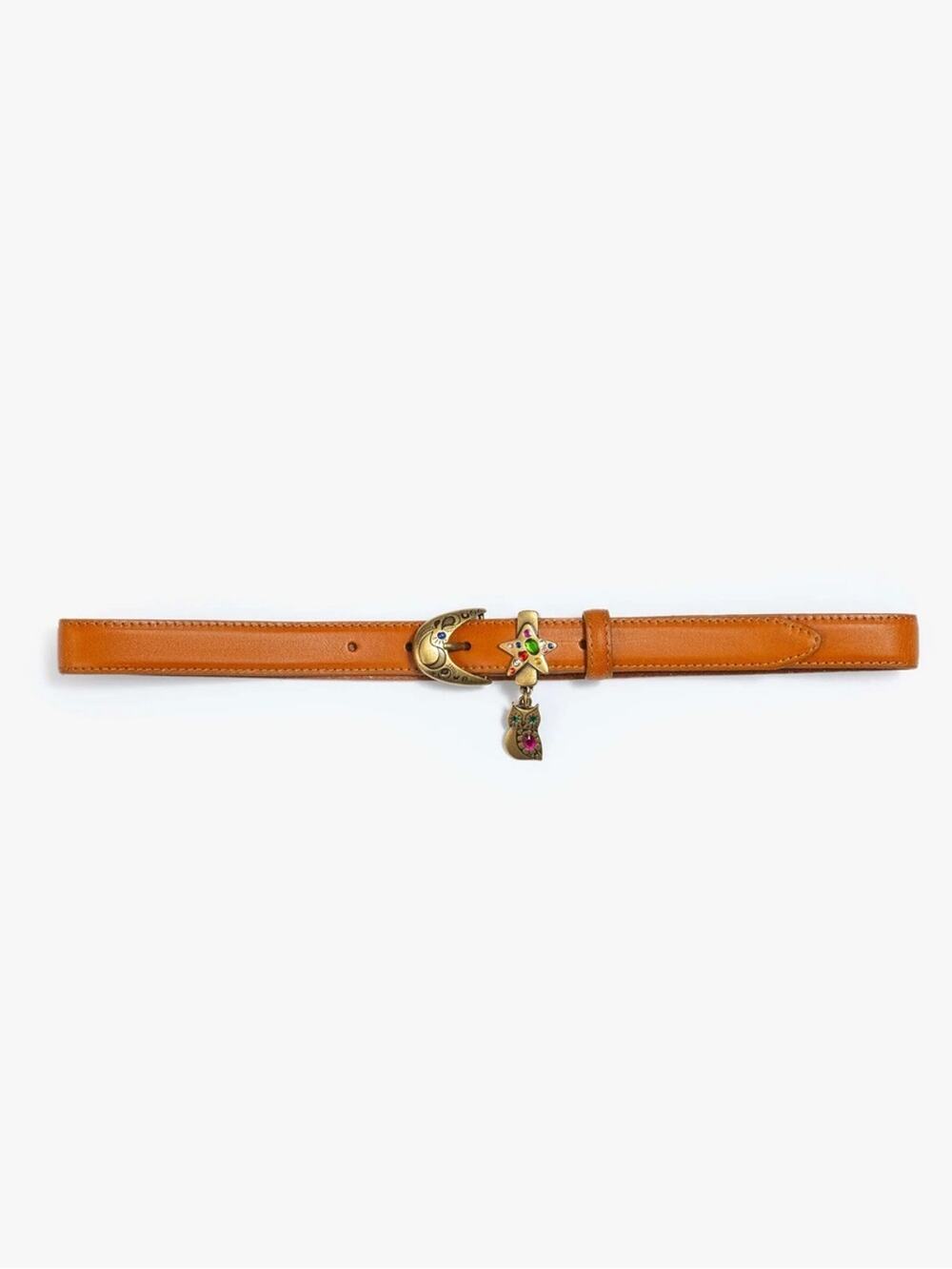 MOTHER DENIM The Charm School Brown Leather Belt S